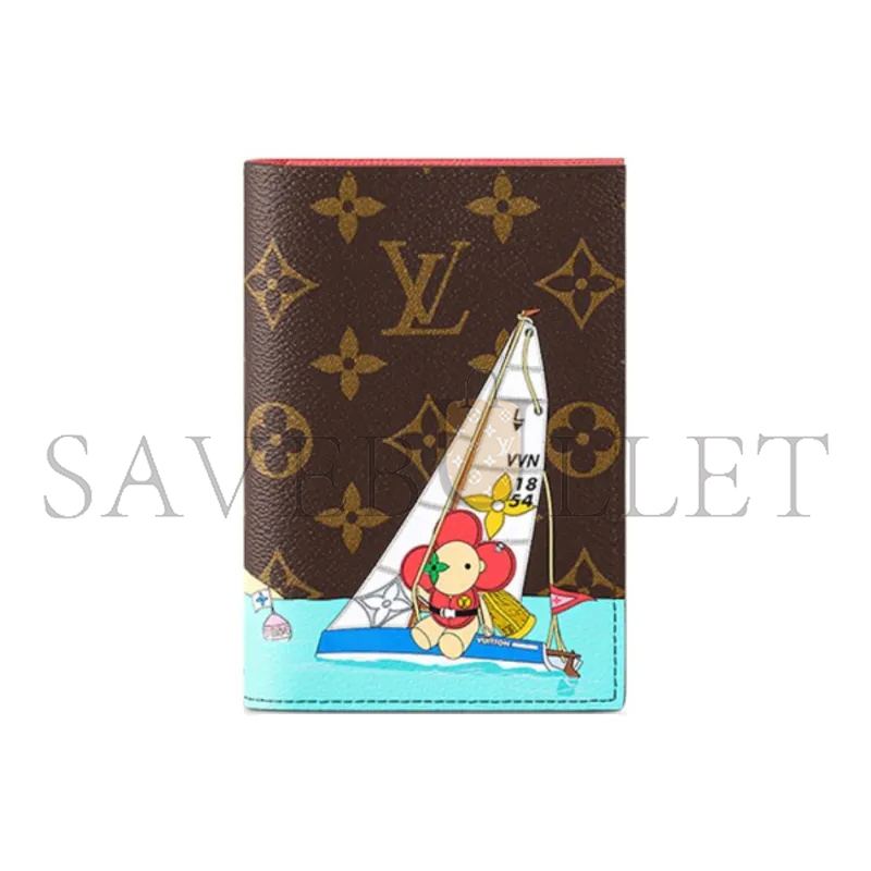 LOUIS VUITTON MONOGRAM COATED CANVAS PASSPORT BROWN M82625 (14*10.5cm)